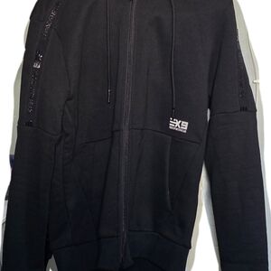 Black Men's Zip-Up Sweater